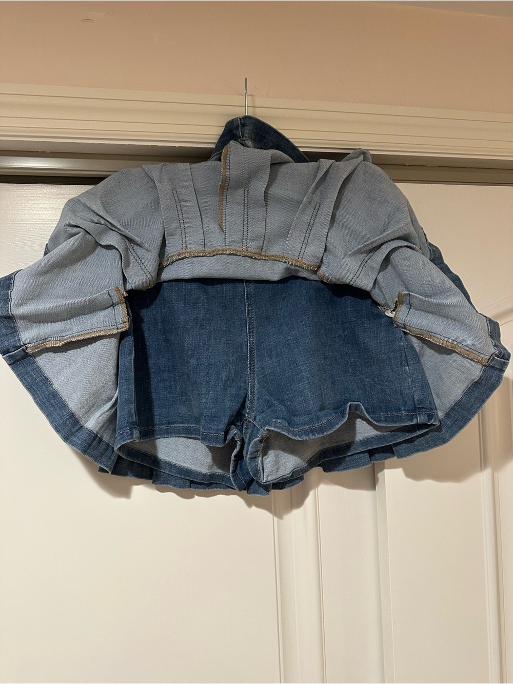 wild fable Denim Pleated Mini Skirt in Blue - Picture 2 of 2